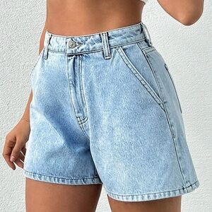 Light Blue Denim Women's Shorts